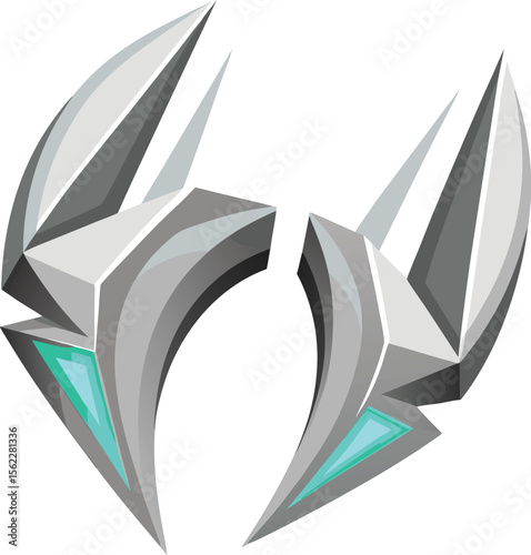 High-Tech Horned Helmet Vector Design