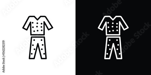 Pijama icon isolated silhouette on white background. Vector illustration.
