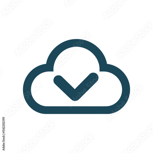 Cloud icon with a downward arrow symbolizing data download, set against a minimalist background