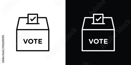 Referendum icon isolated silhouette on white background. Vector illustration.