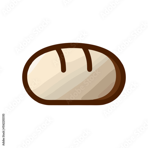 A freshly baked loaf of bread resting on a clean surface, symbolizing warmth and comfort