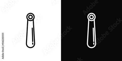 Shoehorn icon isolated silhouette on white background. Vector illustration.