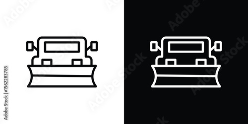 Snowplow icon vector, Symbol, logo illustrations