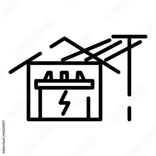 Electric distribution icon