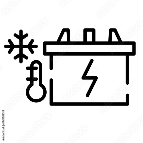 Cool temperature battery icon