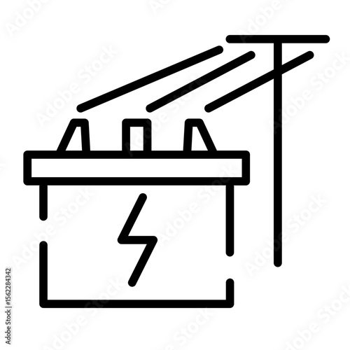 Electric battery icon
