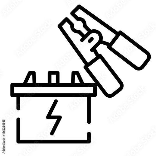 Battery and clamp unit icon