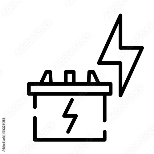 Charging accu battery icon