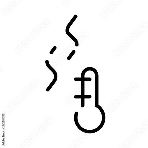 Hot thermometer icon