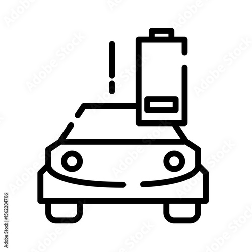 Broken car battery  icon