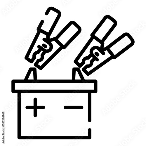 Battery and clamp unit icon
