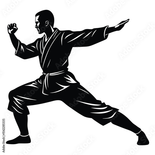 karate man silhouette