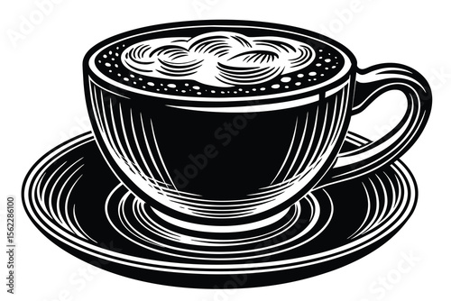 Indulge in a Steaming Cup of Coffee A Delightful Illustration