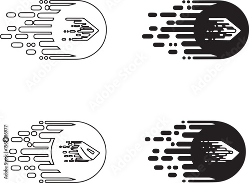 Fast Speed Shield Security Technology Icon