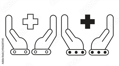 Medical icon, Health care, isolated on white background, vector illustration.


