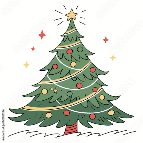 Christmas Tree  icon perfect for holiday designs, decor, cards, and digital projects.