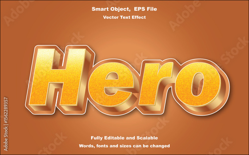 Hero text effect bold, epic, and cinematic typography style.