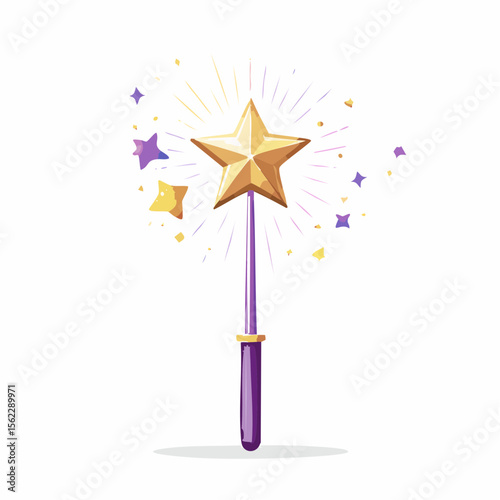 Magic wand – glowing tip with sparkles
