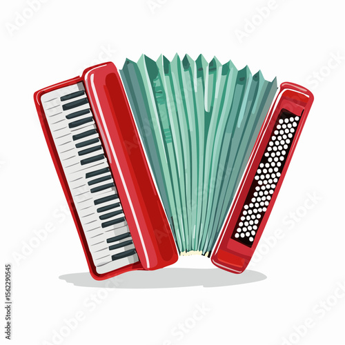 Accordion – detailed bellows and keys
