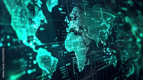 Global digital map technology display