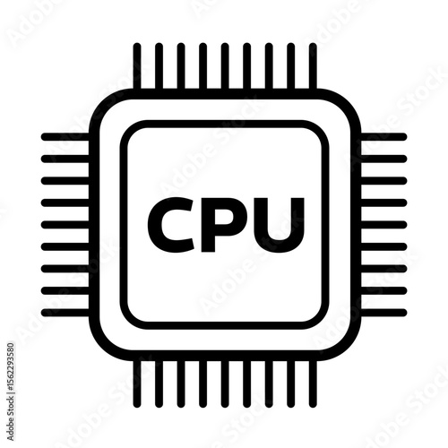 CPU processor – vector icon