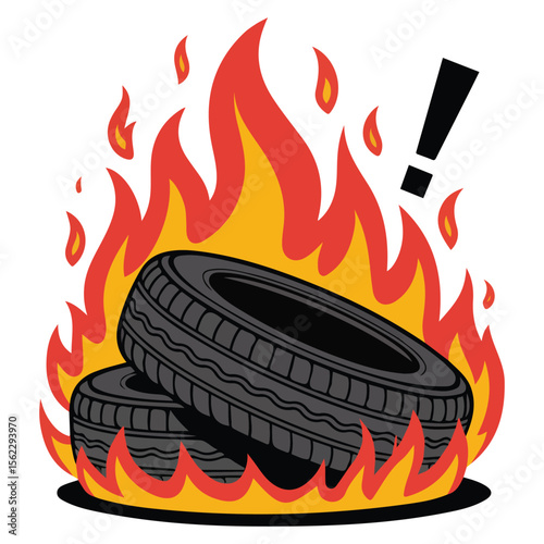 Environmental pollution damage nature vector illustration