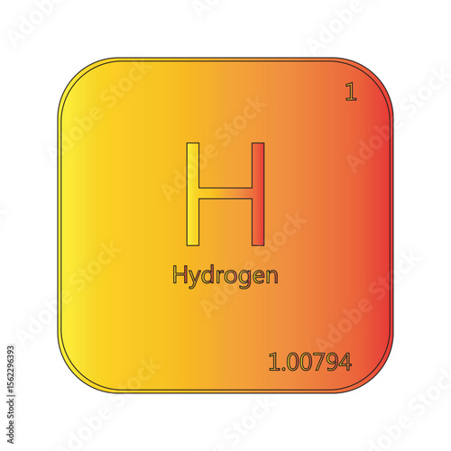 Hydrogen symbol Chemical element of the periodic table