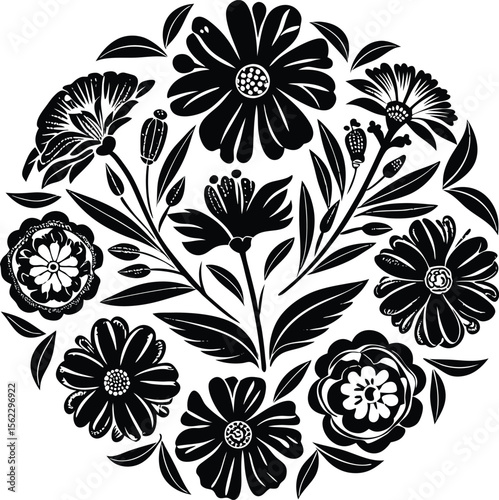Flower mandala design