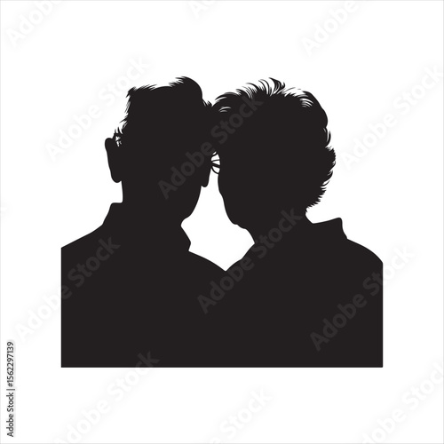 elderly couple vector silhouette clip art collections.