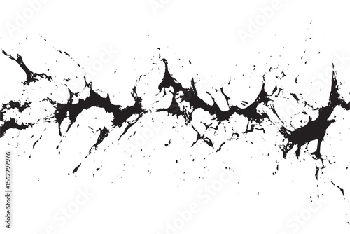 Abstract Ink Splash Line – Horizontal Grunge Drip Effect