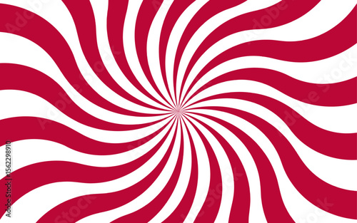 Dynamic abstract spiral design with a central focal point with wavy stripes. Hypnotic swirl radiates symmetrically sense of motion and energy. Graphic, and retro-inspired illusion of spinning or depth