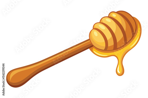 Sweet Honey Dipper Wooden Honey Drizzle Stick for Delicious Golden Honey