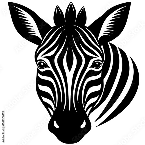 zebra head vector