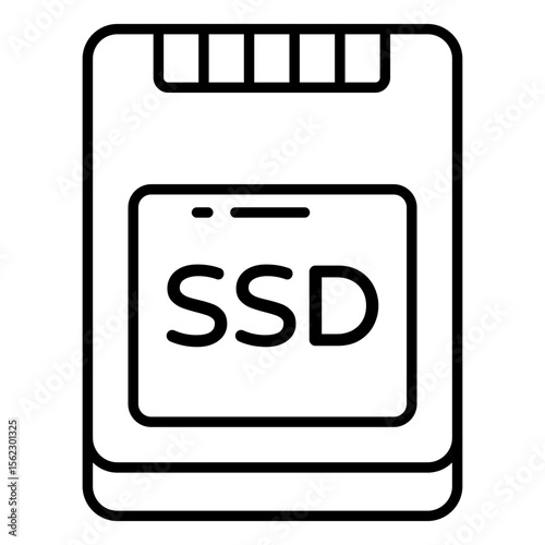 An icon design of ssd drive