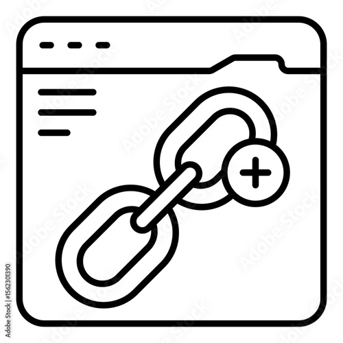 An icon design of linked website