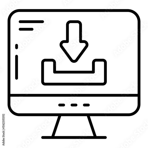 A creative design icon of system download