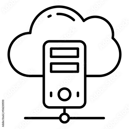 An icon design of cloud server