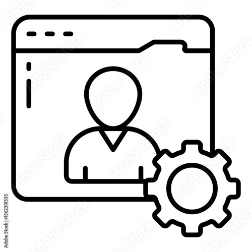 Creative design icon of manager