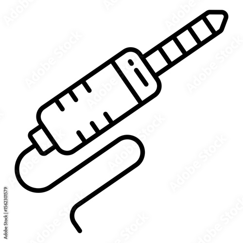 A Line design icon of audio jack