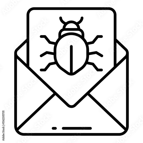 An icon design of mail bug