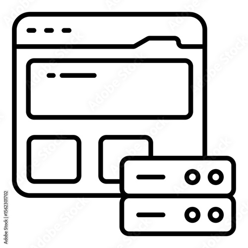 Modern design icon of server website