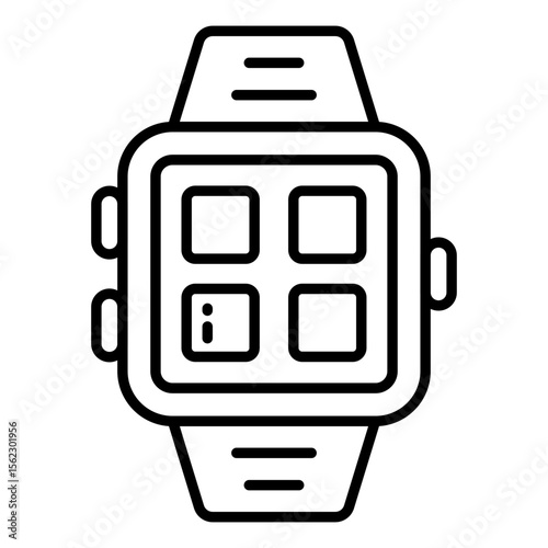 Line design icon of smartwatch