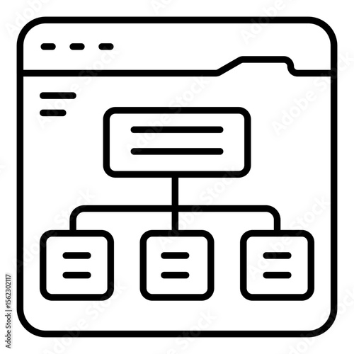 Conceptual Line design icon of web hierarchy