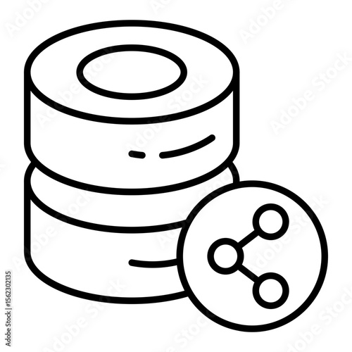 An icon design of share database