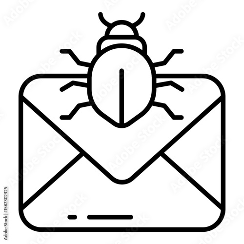 Bug mail icon in editable design