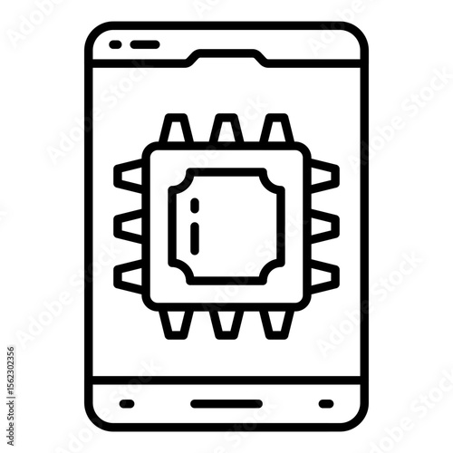 Perfect design icon of mobile chip