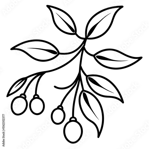 Mistletoe icon perfect for holiday designs, decor, cards, and digital projects.