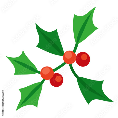 Mistletoe icon perfect for holiday designs, decor, cards, and digital projects.