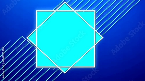 A blue square with white lines on it