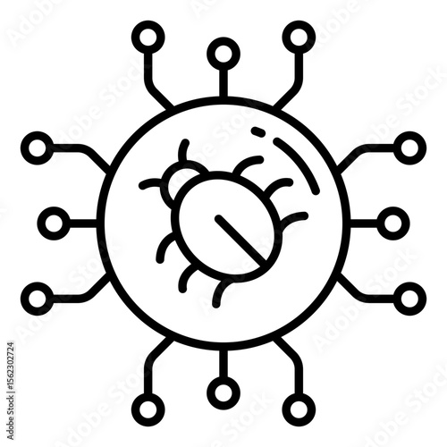 Modern design icon of network bug